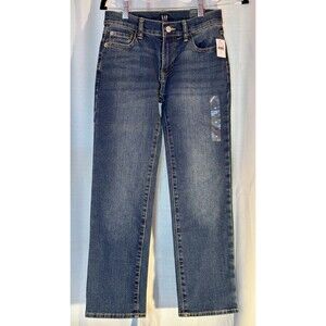 GAP Straight Leg Stretch  Denim Jeans Boys Size 10 Adjustable Waist New with Tag